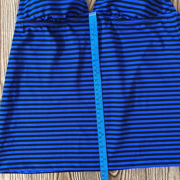 Purple &  black Stripe Halter Tankini Bathing Suit Swim Top Nwt  small/p - Picture 7 of 13